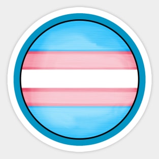 Transgender pride flag colours circular sphere Sticker